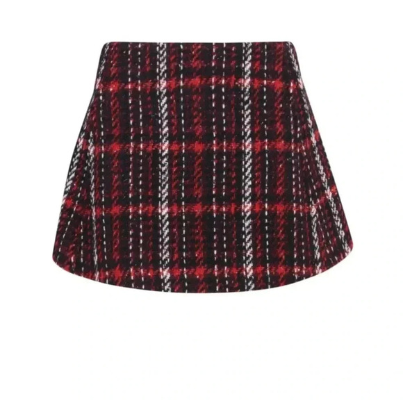 NWT MARNI Speckled Tweed Mini Skirt Black Red White IT 40/US 4 - Picture 1 of 10
